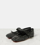 Christian Louboutin Mamastrapitina embellished mesh ballet flats