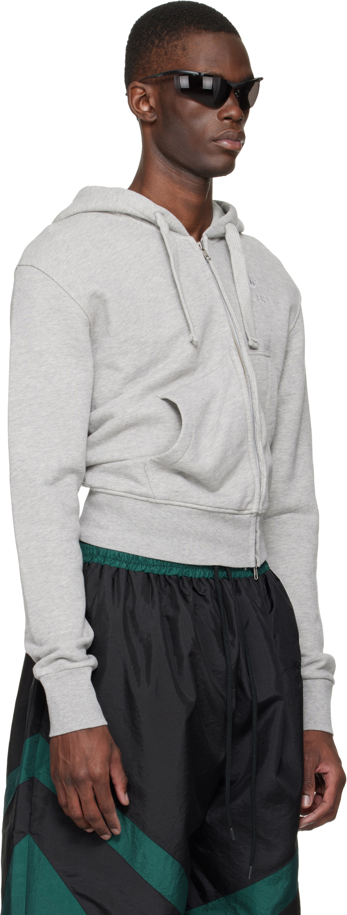 VAQUERA Gray Twisted Hoodie