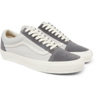 Vans - OG Old Skool LX Leather-Trimmed Suede and Canvas Sneakers - Gray