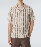 Frescobol Carioca Roberto printed linen bowling shirt