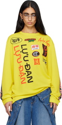 LU'U DAN Yellow Oversized Long Sleeve T-shirt