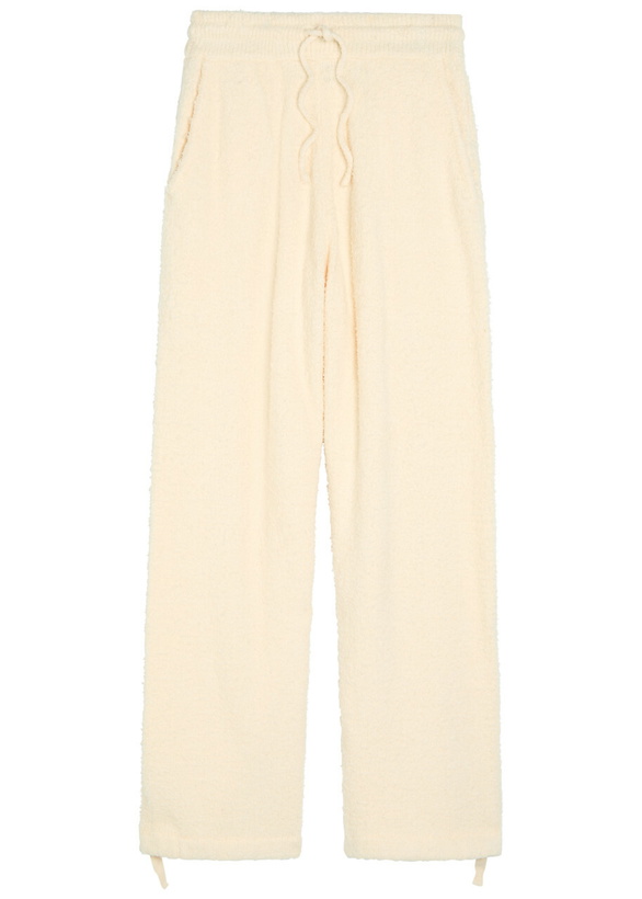 Photo: Picante Shaggy Textured Cotton-blend Sweatpants Ivory