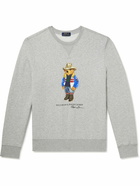 Polo Ralph Lauren - Printed Cotton-Blend Jersey Sweatshirt - Gray