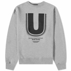 Undercover Men's Radiating U Logo Crew Sweat in Top Grey