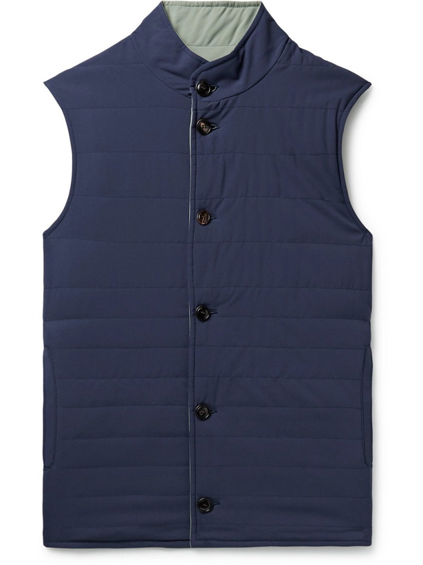 Photo: Peter Millar - Spring Soft Reversible Quilted Shell Gilet - Blue