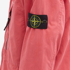 Stone Island Men's Brushed Cotton Canvas Canvas Zip Shirt Jacket in Pink