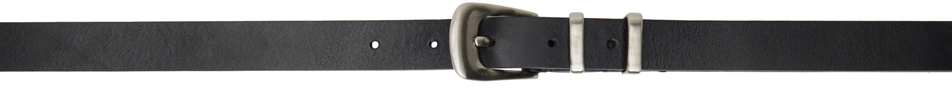 Youth Black Leather Western Belt