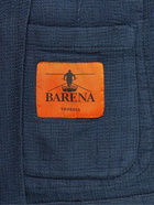 Barena - Torceo Malbec Unstructured Textured Cotton and Linen-Blend Blazer - Blue