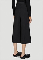 Pleated Cropped Pants in Black
