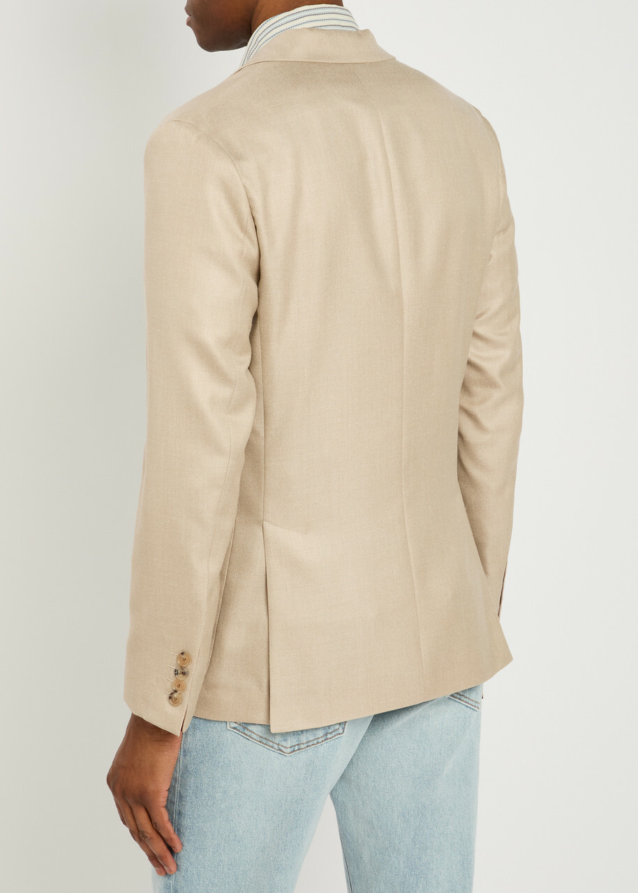 Paul Smith Wool and Silk-blend Blazer Beige