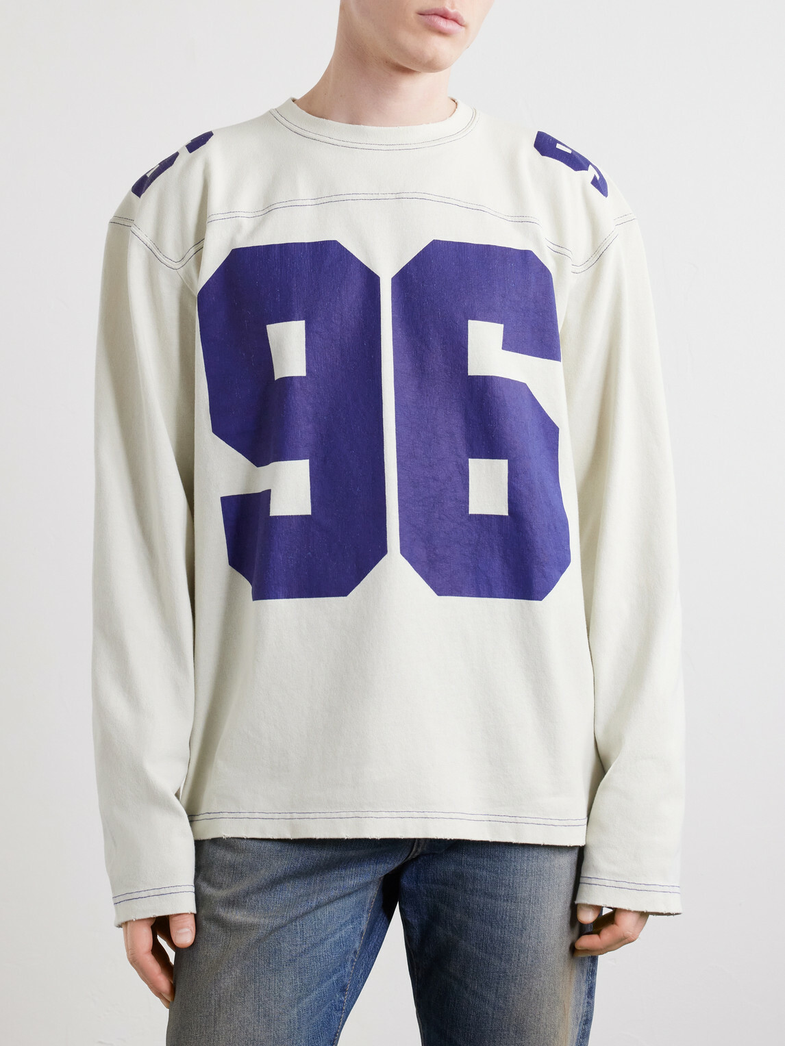 Acne Studios - Exfold Printed Cotton-Jersey T-Shirt - Neutrals