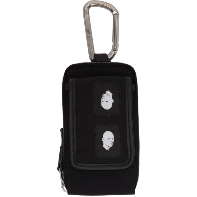 Rick Owens Drkshdw Black Flat Clip-On Pocket Pouch Rick Owens Drkshdw