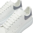 Alexander McQueen Men's Heel Tab Wedge Sole Sneakers in White/Gun Grey