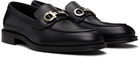 Ferragamo Black Gancini Ornament Loafers