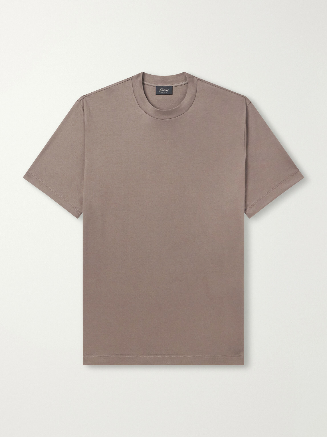 Brioni - Cotton-Jersey T-Shirt - Brown