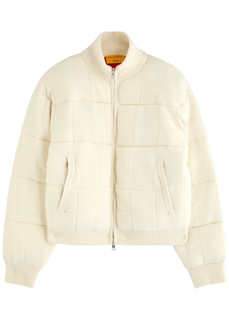 Guest In Residence Reversible Quilted Wool-blend Jacket Cream