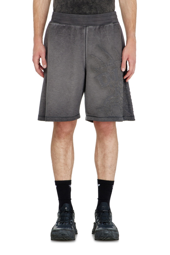Photo: Diesel Sweatshorts with dévoré motifs - Shorts - Man -