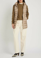 Herno Hooded Shell Gilet Beige