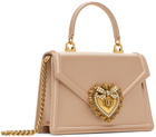 Dolce&Gabbana Beige Small Satin Devotion Bag