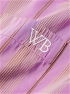 Wales Bonner - Stripe Rhythm Striped Cotton-Blend Shirt - Pink