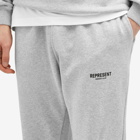 Represent Men's Owners Club Sweatpant in Ash Grey/Black