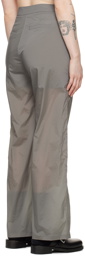 AMOMENTO Gray Layered Reversible Trousers