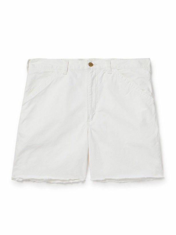 Photo: Polo Ralph Lauren - Straight-Leg Distressed Garment-Dyed Denim Shorts - White