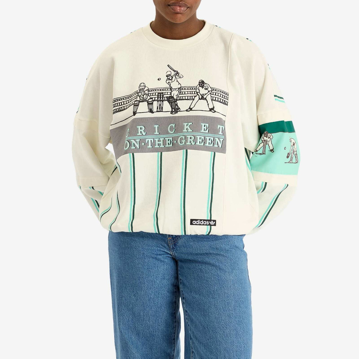 Adidas Women's Originals Retro Sports Sweatshirt in Off White