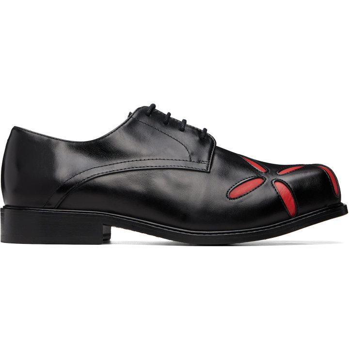 Photo: Stefan Cooke Black Slashed Square Toe Derbys