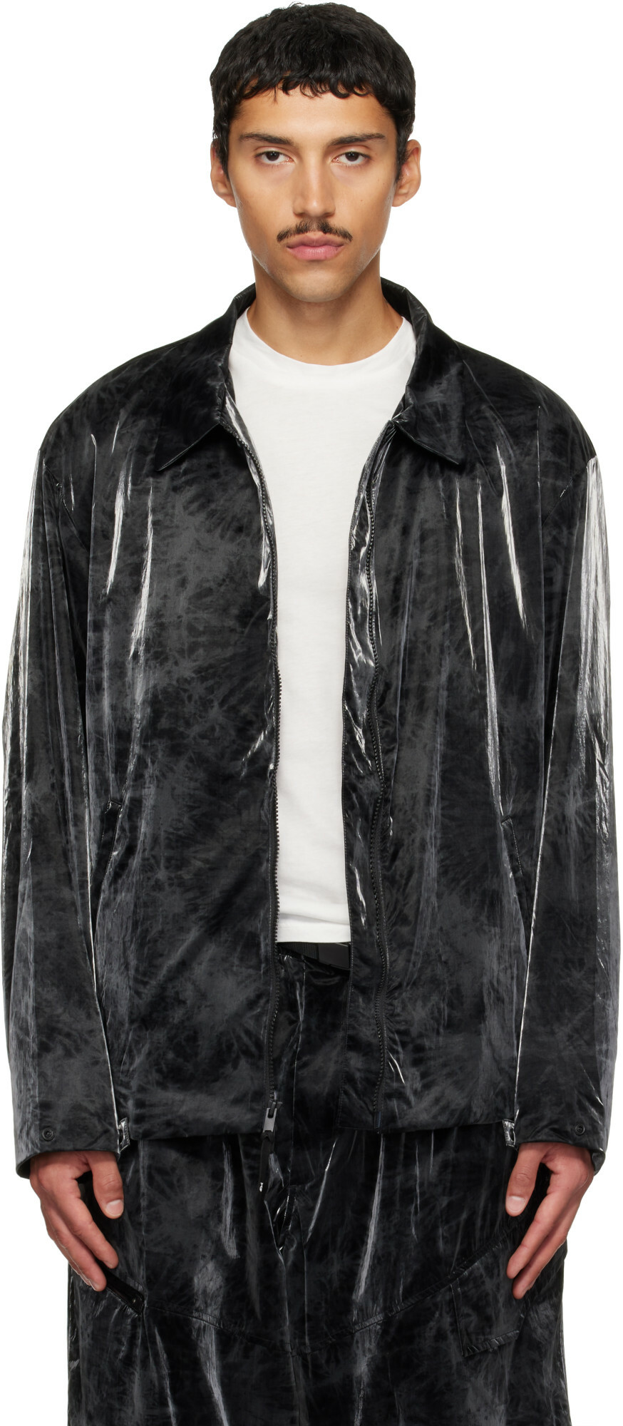 Y-3 Black Marble Nylon Blouson Jacket