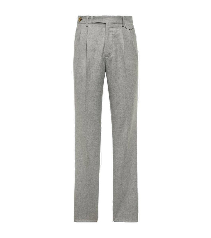 Photo: Brunello Cucinelli Virgin wool flannel chinos