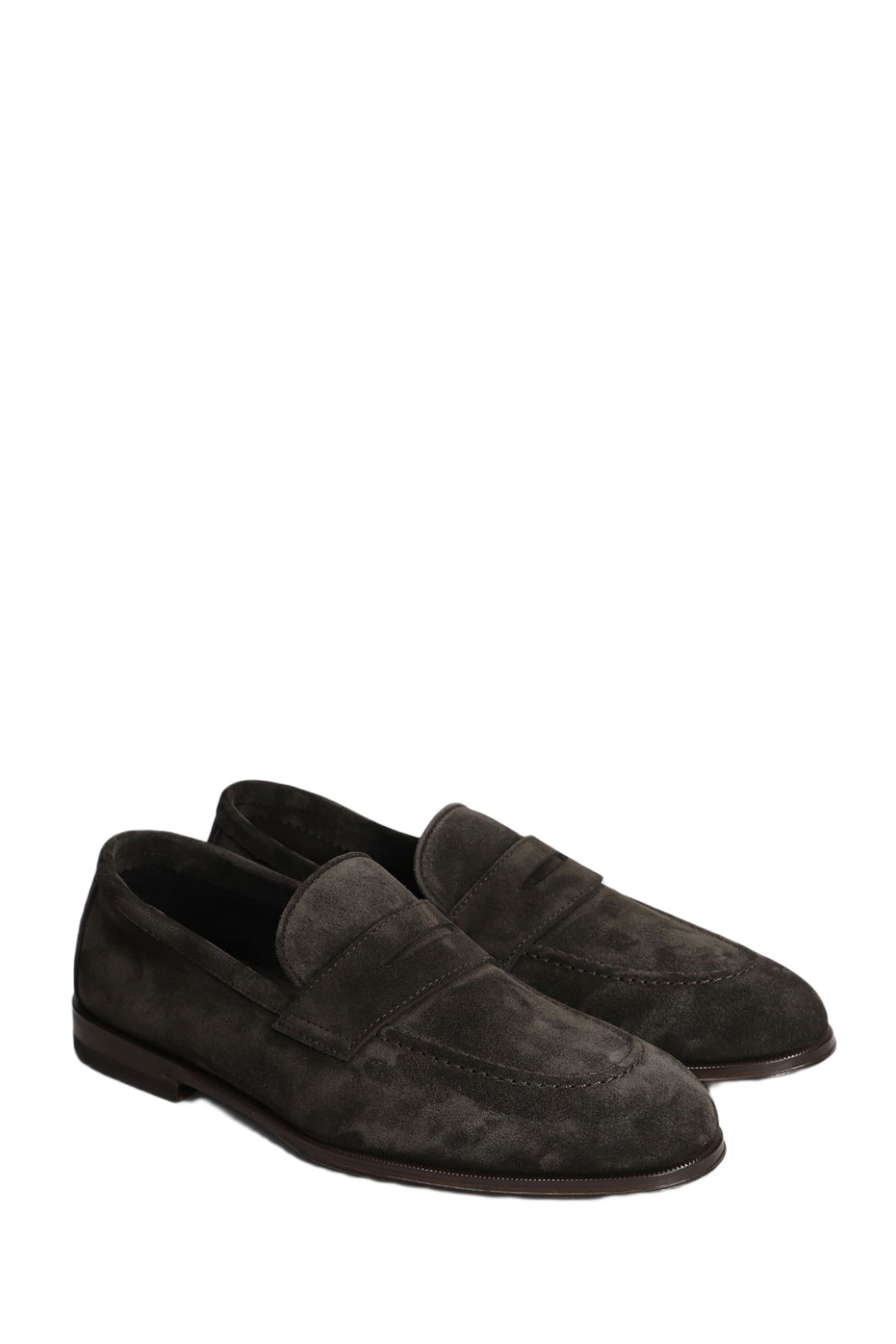 Henderson Baracco Loafers In Brown Suede