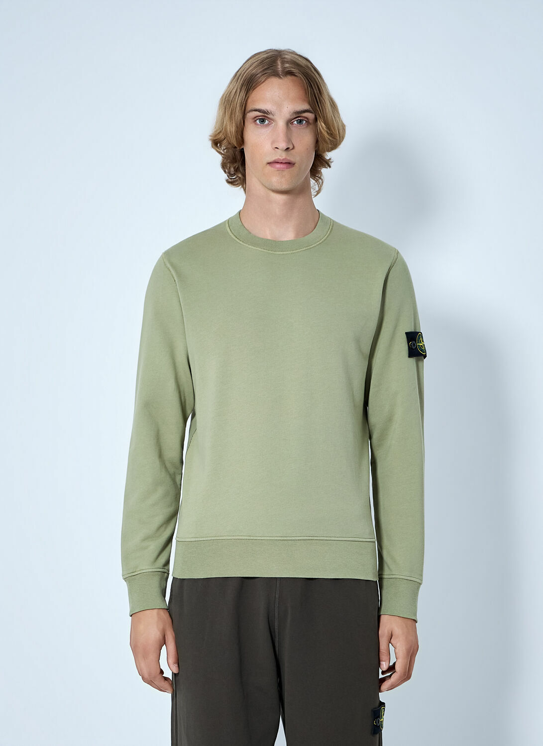 Stone Island Crewneck Sweatshirt with Arm Patch