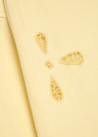 Good American Embroidered Wide-leg Denim Jeans Yellow