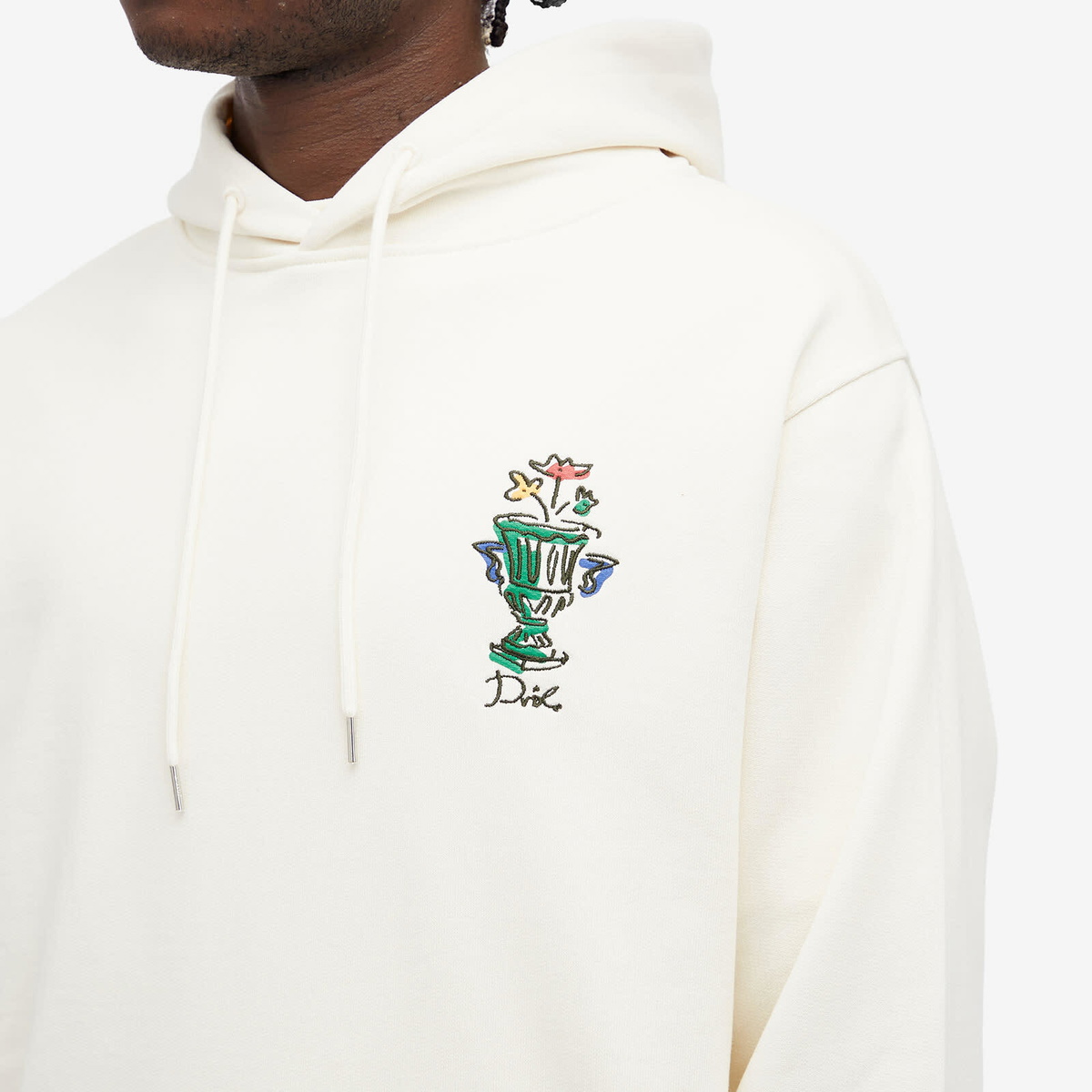Drôle de Monsieur Men's Vase Popover Hoodie in Cream