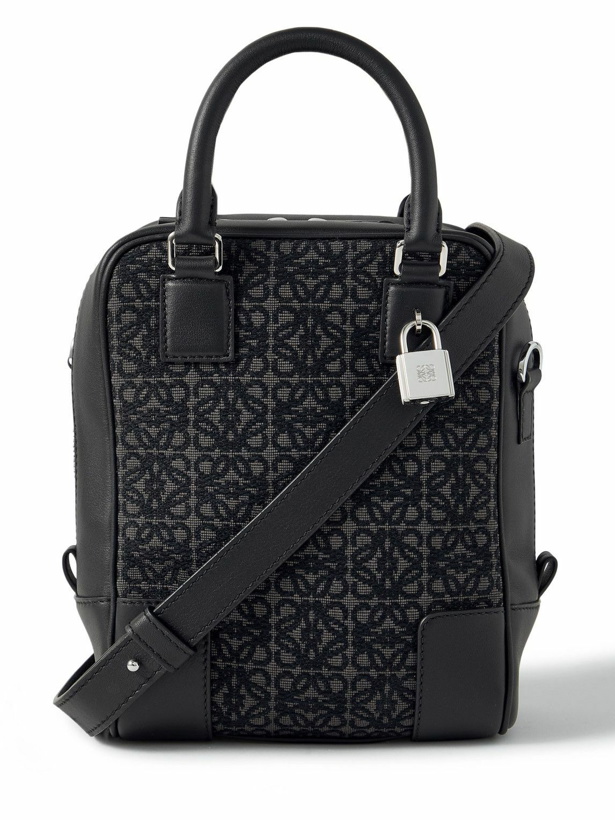 Photo: Loewe - Amazona 15 Leather-Trimmed Logo-Jacquard Canvas Messenger Bag