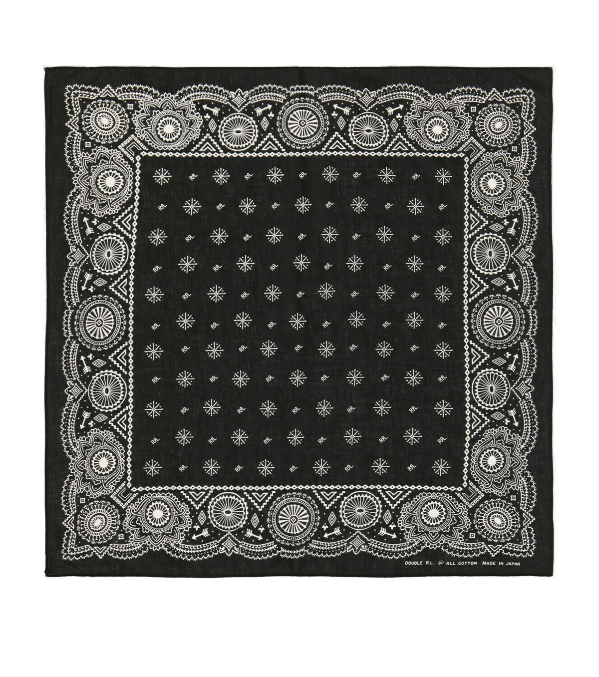 RRL - Logo printed cotton scarf RRL