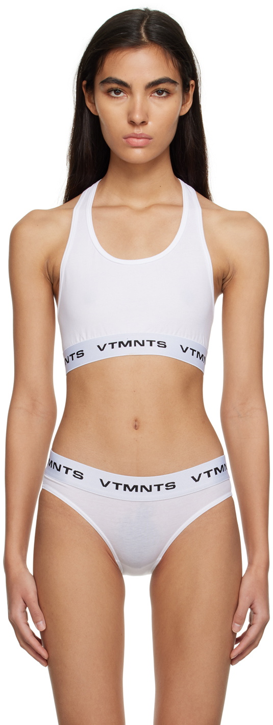 Vtmnts White Logo Sport Bra Vtmnts 9209