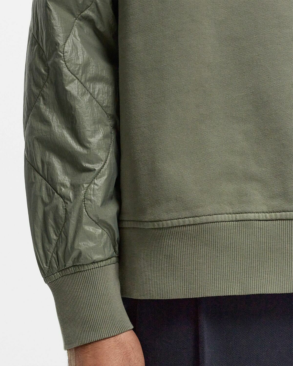 CP COMPANY｜ (Diagonal Raised Fleece Mixed Quilted Crew C.P. COMPANY Diagonal Raised Fleece Mixed Quilted Crew Neck