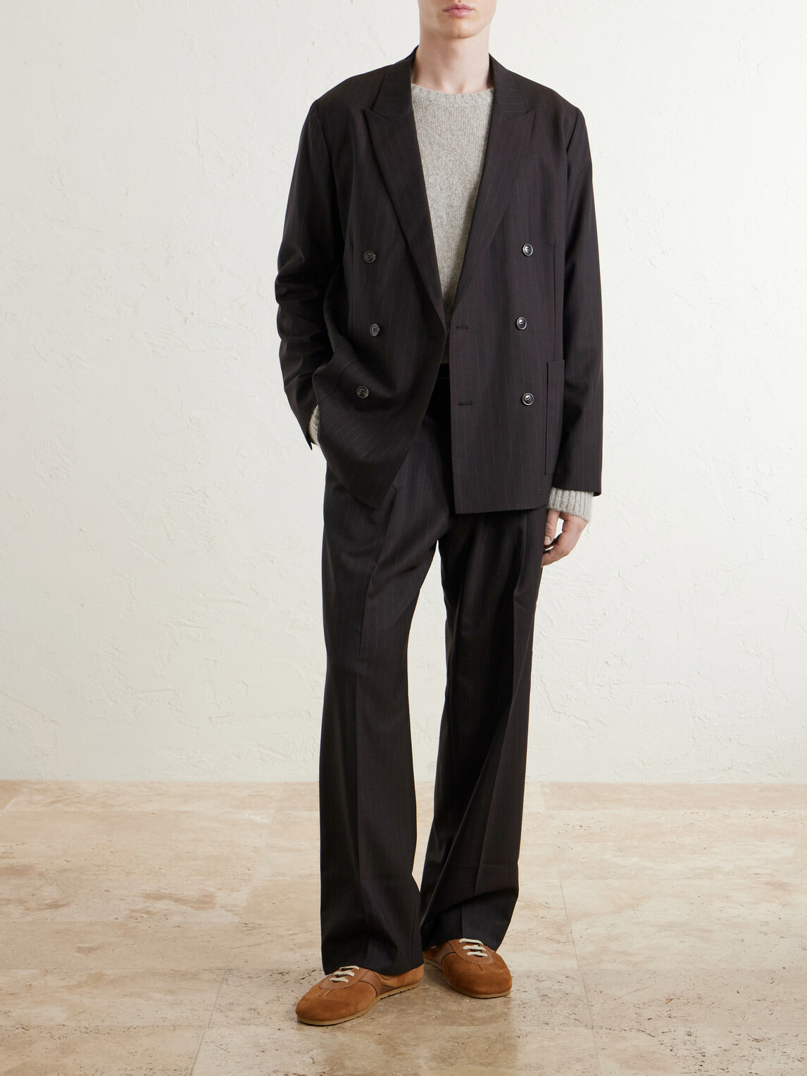 NN07 - Jordin 10037 Double-Breasted Recycled Blazer - Brown