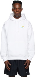 Nike White Keep It Clean Pullover Hoodie