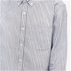 Portuguese Flannel Men's Belavista Stripe Button Down Oxford Shirt in White/Black
