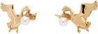Moschino Gold Archive Goose Earrings