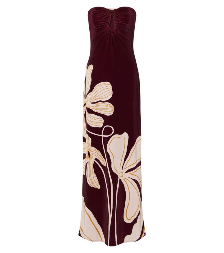 Photo: Cala de la Cruz Yves floral gathered velvet gown