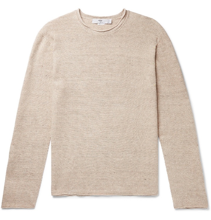 Photo: Inis Meáin - Mélange Linen and Cotton-Blend Sweater - Neutrals