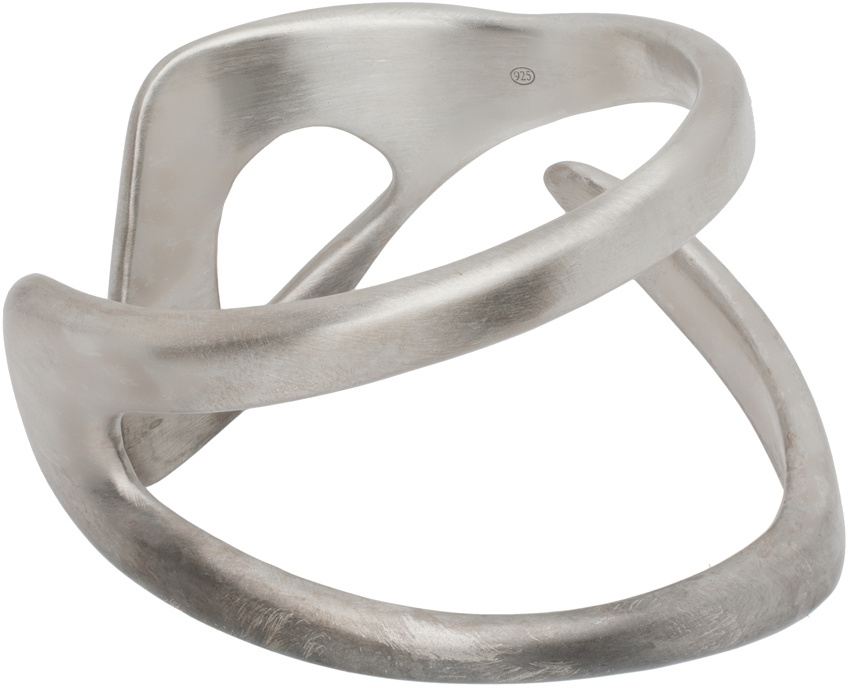HELIOT EMIL Silver Cutout Cuff Bracelet Heliot Emil