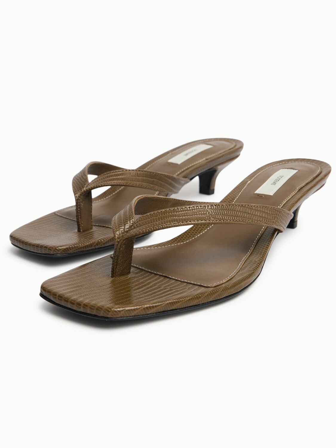 サンダル・ミュール Toteme 35mm Lizard print leather thong sandals TOTEME 35mm Lizard Print Leather Thong Sandals Toteme