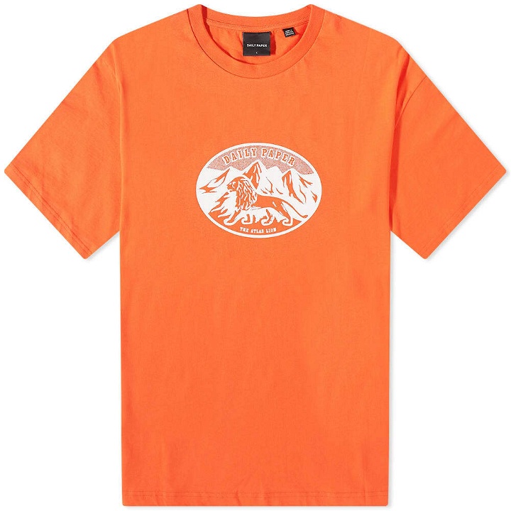 Photo: Daily Paper Men's Pattiso Lion T-Shirt in Fiesta Orange