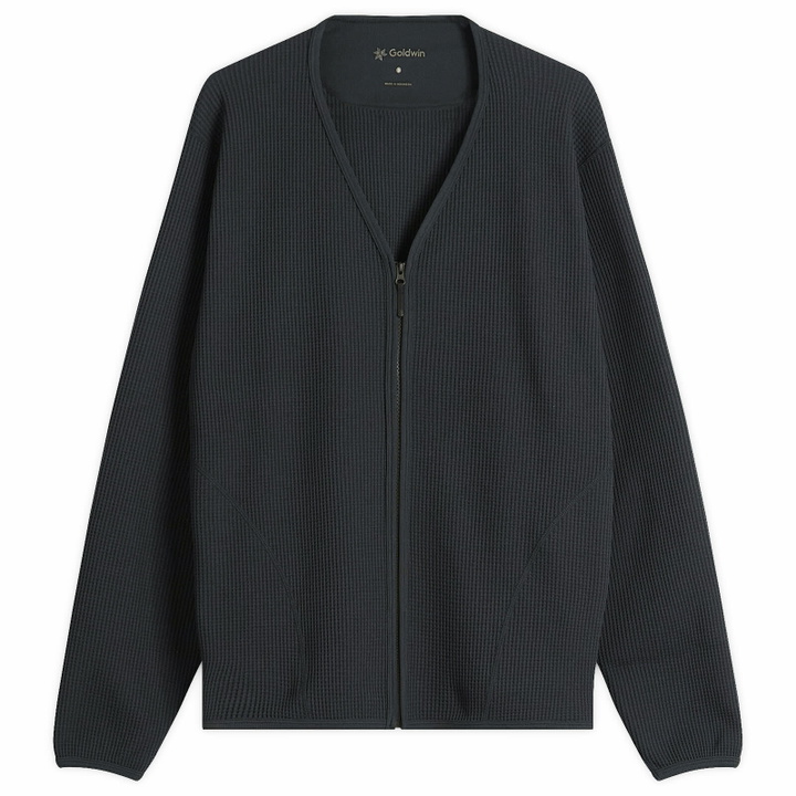 Photo: Goldwin Men's Waffle Light Cardigan in Black