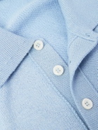UMIT BENAN - Sunset Slim-Fit Cashmere and Silk-Blend Polo Shirt - Blue
